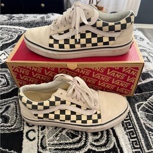 Vans Kids Sneakers - Black and Cream Checkered